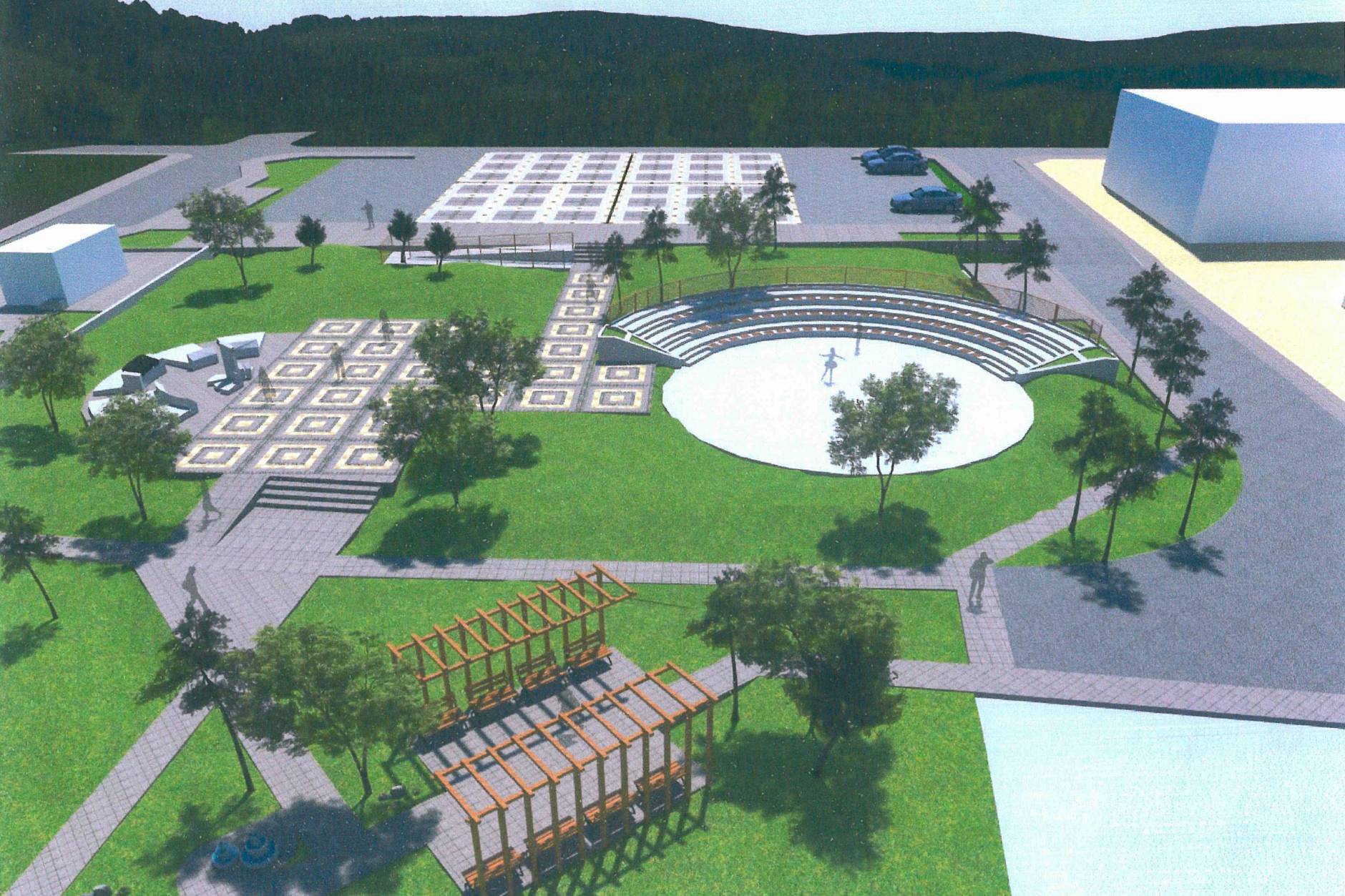 Проект за реконструкцията на площада в село Зверино